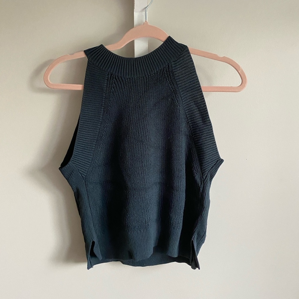 Wilfred Blue Knit Halter Top - S